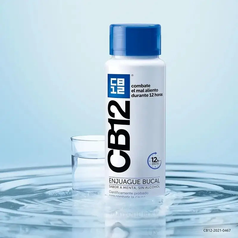 Cb12 Mint Στοματικό διάλυμα κατά της κακοσμίας με γεύση μέντας, 2×250 ml