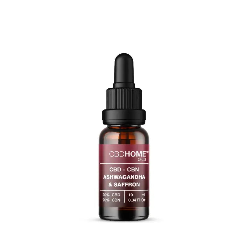 CBD HOME Λάδι CBD 20% + CBN 20% + Ασβαγκάντα + Σαφράν, 10 ml
