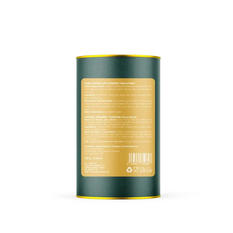 CBD HOME - Τσάι με κάνναβη, τζίντζερ και κουρκούμη - 100 g