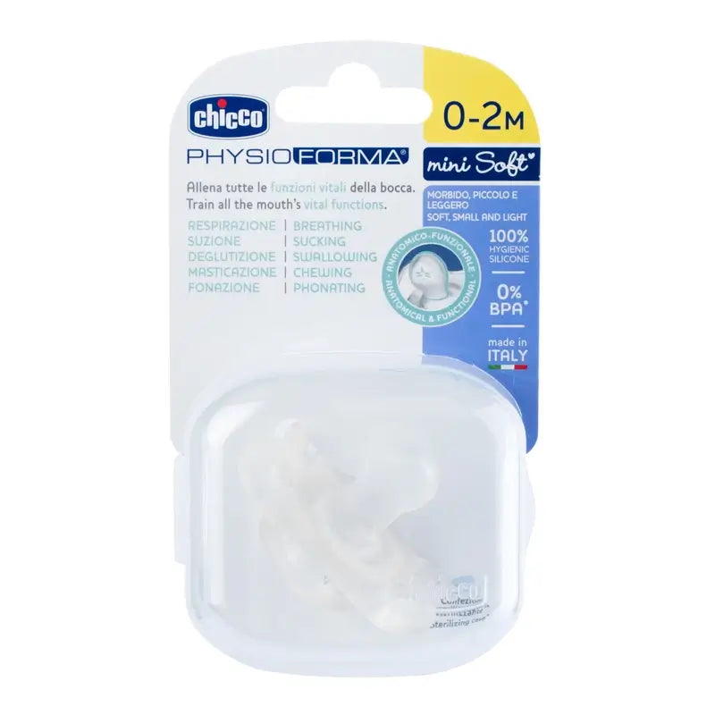 Chicco Πιπίλα Physioforma Minisoft Διαφανής 0-M 1 τεμάχιο 