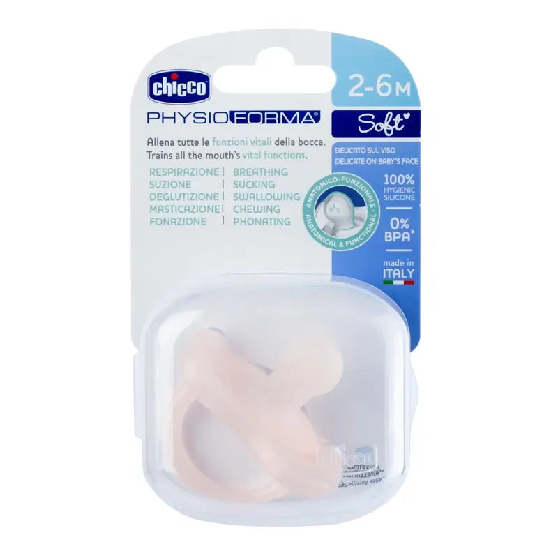 Chicco Πιπίλα Physioforma Soft Ροζ 2-6 μηνών 1 τεμάχιο 