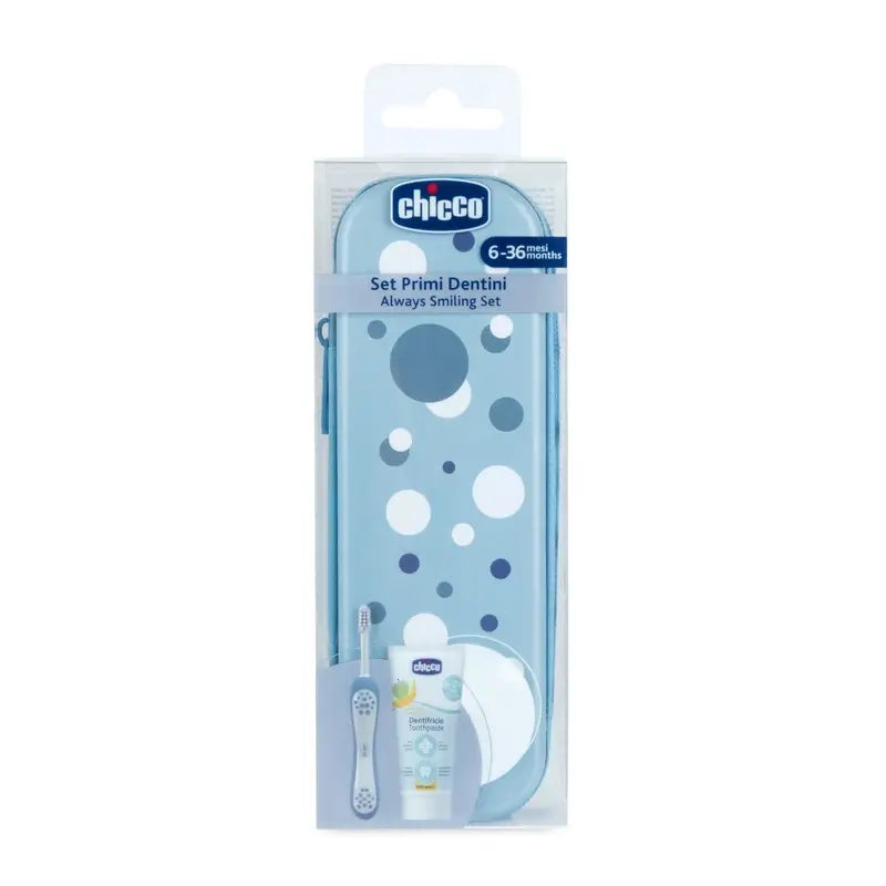 Chicco Σετ Οδοντικής Φροντίδας Μπλε 6M+ 
