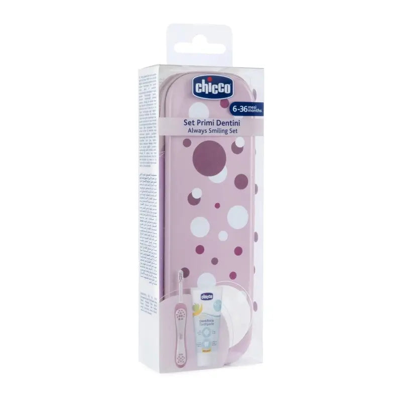 Chicco Σετ Οδοντιατρικής Φροντίδας Ροζ 6M+ 