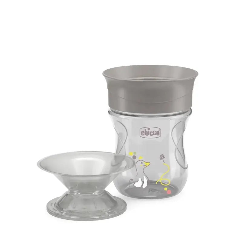 Chicco Ποτήρι Perfect5 360 12M+ Γκρι 200 ml 