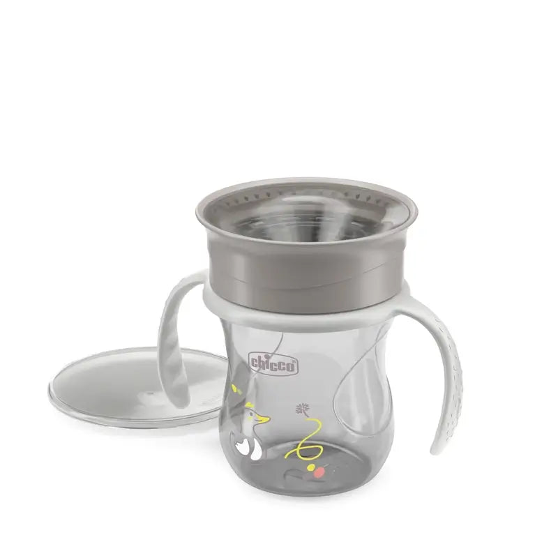 Chicco Ποτήρι Perfect5 360 12M+ Γκρι 200 ml 