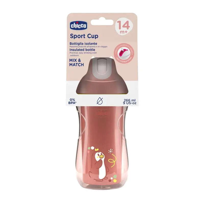 Chicco Θερμικό Ποτήρι Sport Cup 14M+ Ροζ  