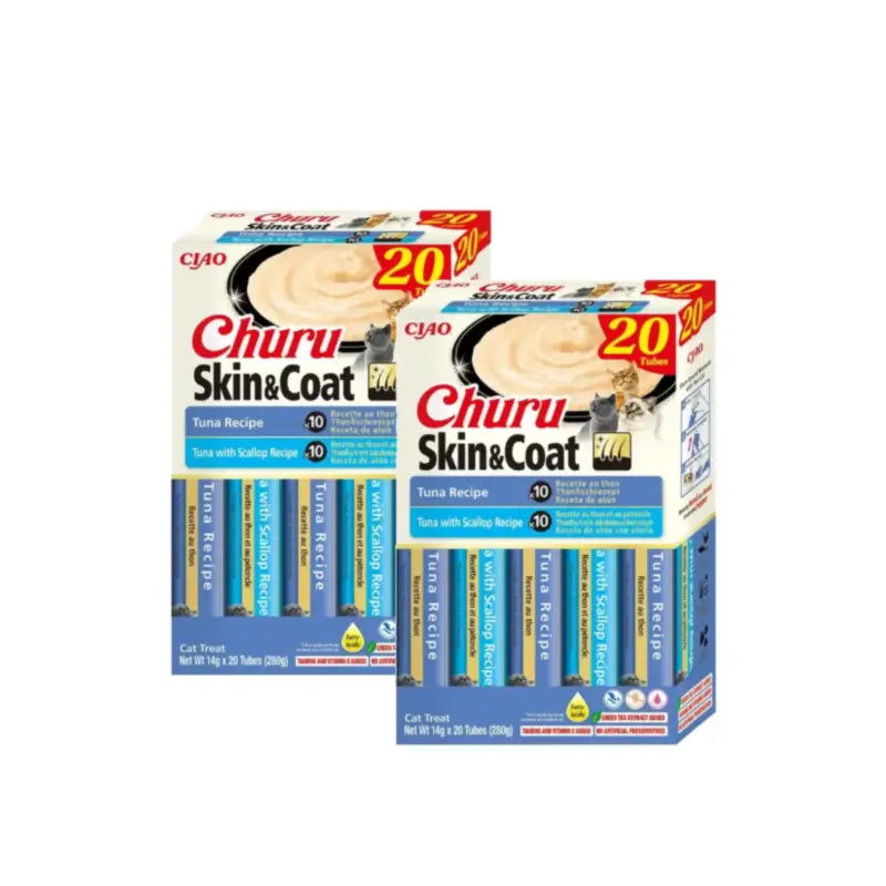 Churu Cat Σειρά Skin&Coat με τόνο, συσκευασία 2 x 20 τεμάχια
