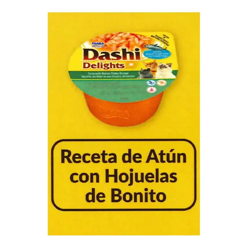 Churu Dashi Wet Cat Food: Tuna Recipe with Bonito Flakes, 6 x 70 g