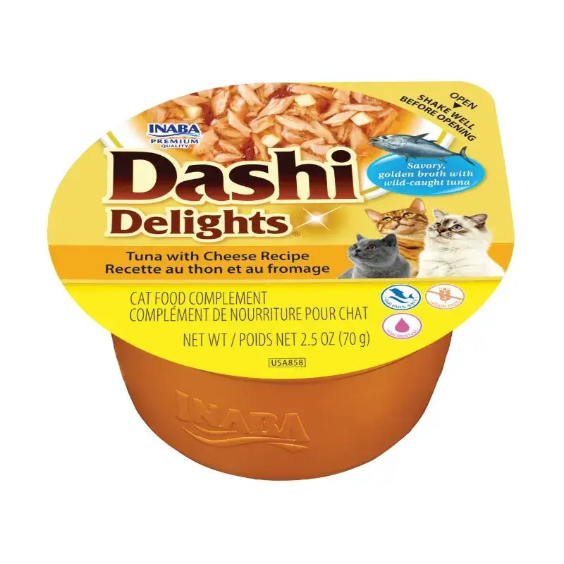 Churu Dashi Wet Cat Food – Tuna and Cheese Flavour, 6 x 70 g