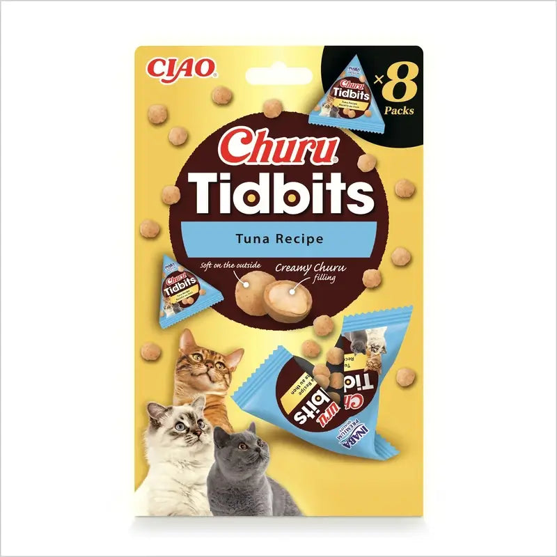 Churu Tidbits Cat Snacks – Tuna, 8 x 96 g
