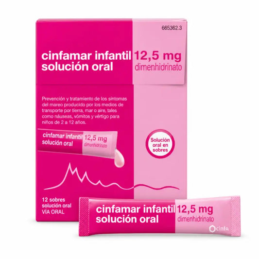 Cinfamar για παιδιά 12,5 mg πόσιμο διάλυμα, 12 φακελάκια