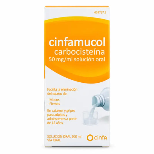 Cinfamucol Καρβοκυστεΐνη 50 mg/ml Πόσιμο διάλυμα 200 ml