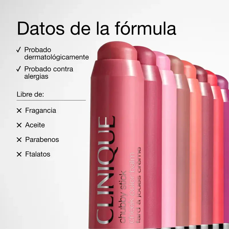 Clinique Χρωματιστό βάλσαμο για τα μάγουλα Chubby Stick, απόχρωση Grandest Guava, 6 γρ.