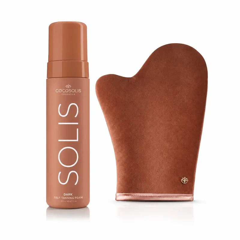 Cocosolis Solis Dark Αφρός Αυτομαυρίσματος 200 ml + Γάντι Αυτομαυρίσματος Premium, 1 τεμάχιο