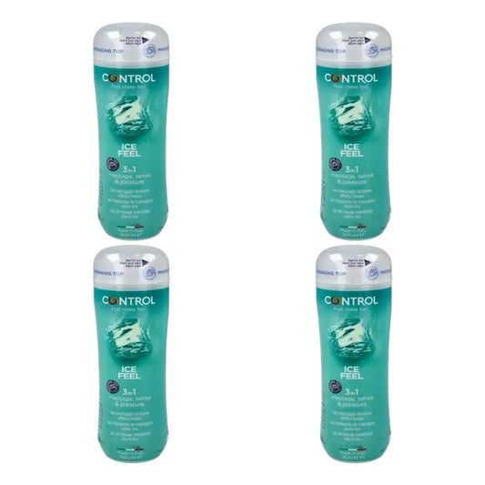 Control Ice Feel Τζελ Μασάζ 200 ml, συσκευασία των 4