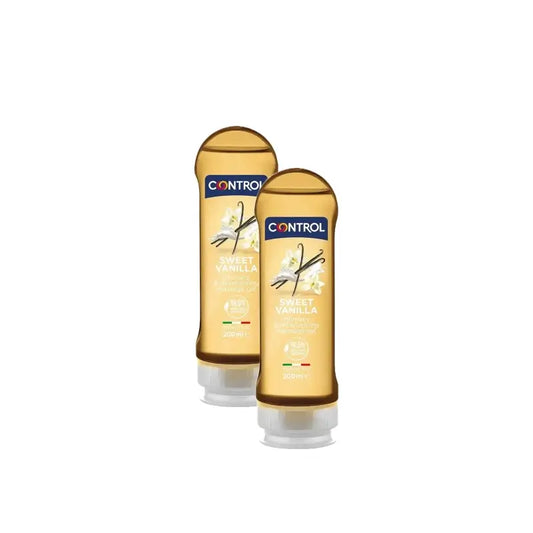 Control Gel μασάζ με βανίλια Μαδαγασκάρης 200 ml, συσκευασία 2 τεμαχίων