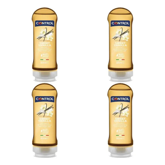 Control Τζελ Μασάζ Βανίλια Μαδαγασκάρης 200 ml, συσκευασία 4 τεμαχίων