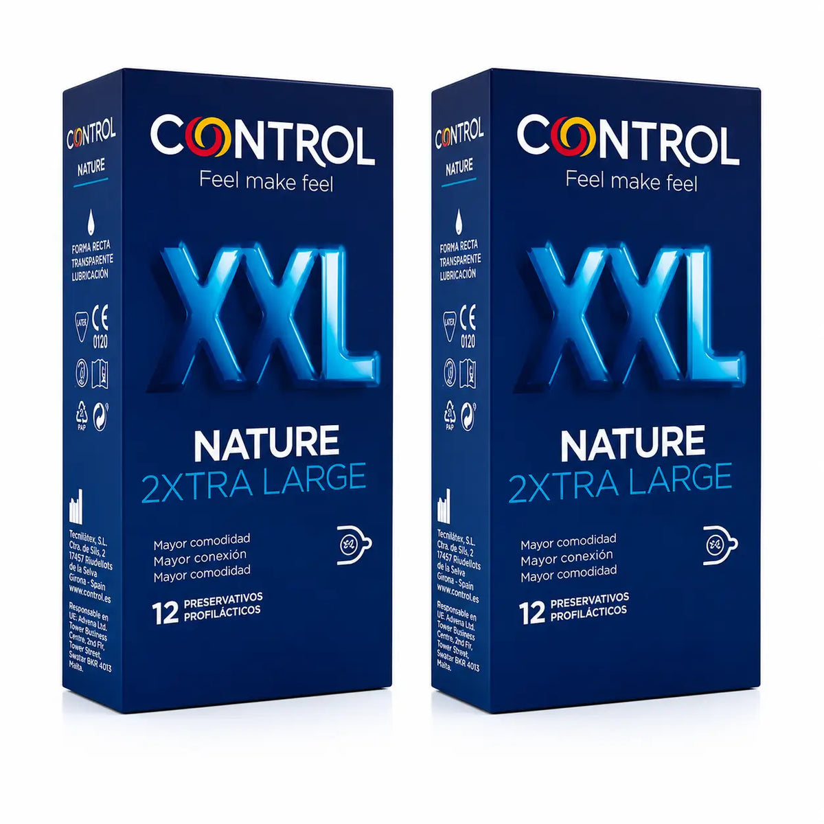 Control Nature XXL, 12 τεμάχια, συσκευασία των 2