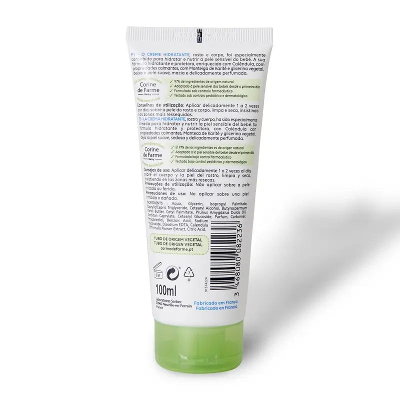 Corine De Farme Ενυδατική Κρέμα με Καλέντουλα, 100 ml