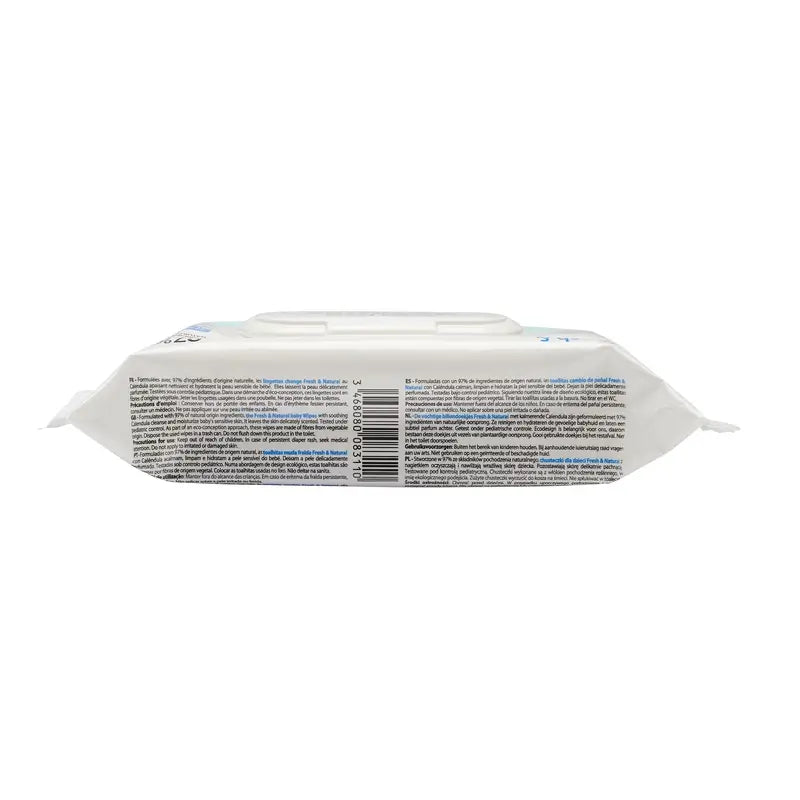 Corine De Farme Βιοδιασπώμενα μαντηλάκια Fresh & Natural, 70 τεμάχια
