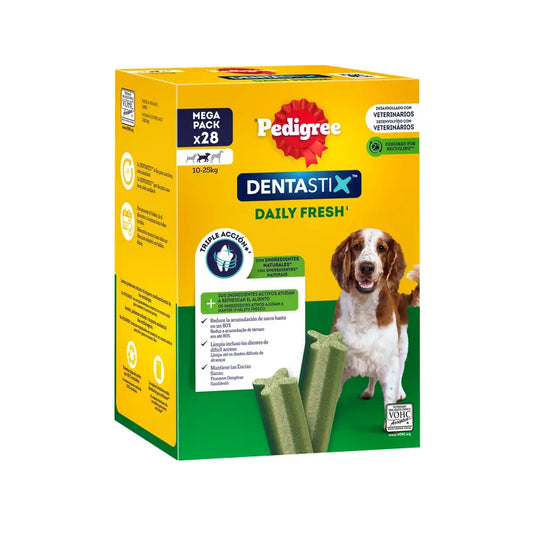 Πολυπακέτο Pedigree Dentastix Fresh Μεσαίο, συσκευασία των 28 τεμαχίων
