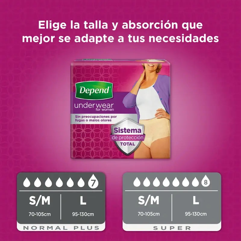 Depend Super S/M Πάνες για ενήλικες άνδρες, 10 τεμάχια