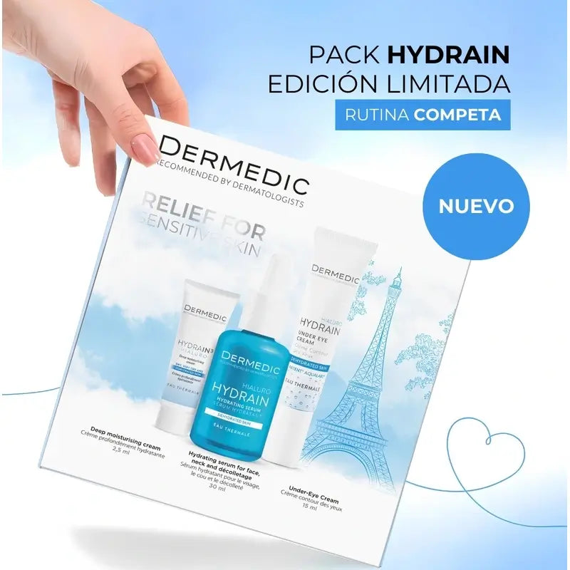 Dermedic Pack Hydrain Πλήρης ρουτίνα, 30 + 2,5 + 15 ml