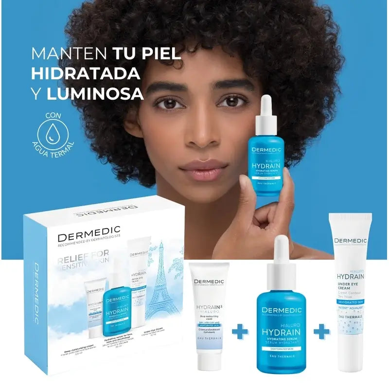 Dermedic Pack Hydrain Πλήρης ρουτίνα, 30 + 2,5 + 15 ml