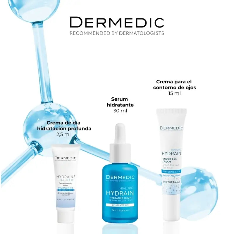 Dermedic Pack Hydrain Πλήρης ρουτίνα, 30 + 2,5 + 15 ml