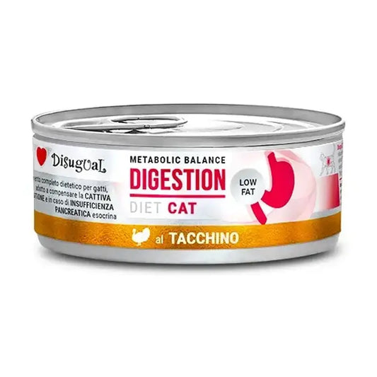 Disugual Diet Cat Digestion Χαμηλής περιεκτικότητας σε λιπαρά, γαλοπούλα 12X85Gr