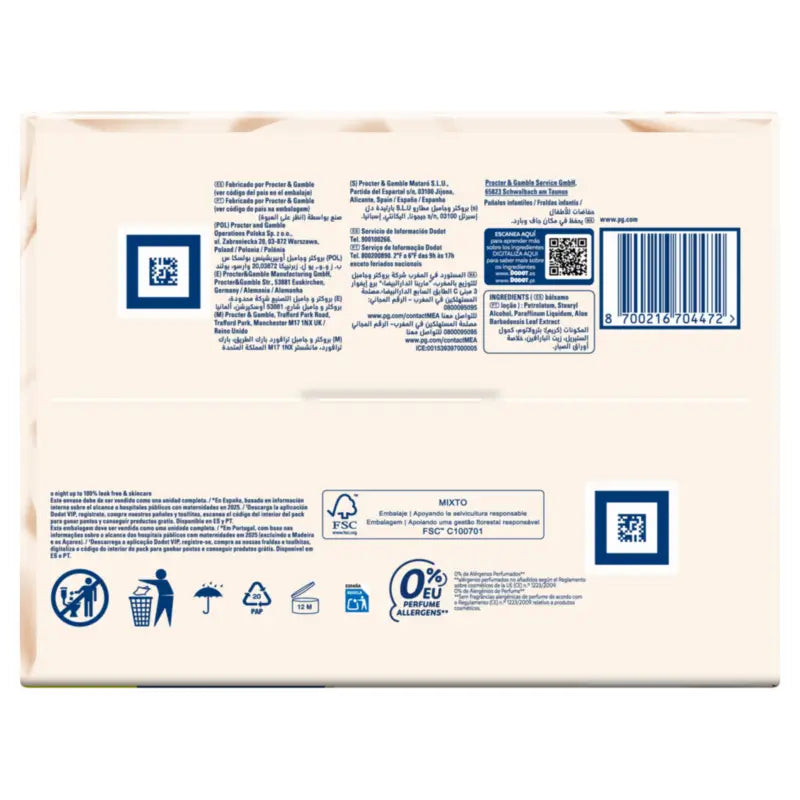 Dodot Sensitive Μέγεθος 4 για βρέφη, 9 κιλά, 14 κιλά, 210 πάνες