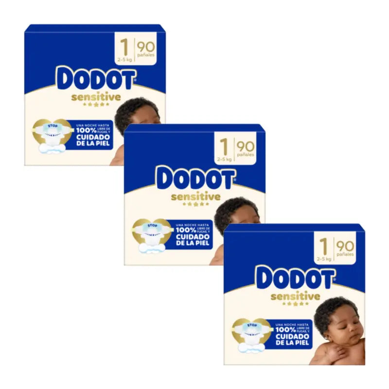Dodot Πάνες Sensitive, Μεγάλη Συσκευασία, Μέγεθος 1, 3X90 τεμάχια