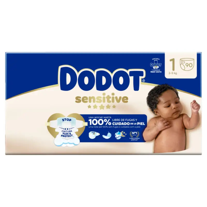 Dodot Sensitive Μέγεθος 1, 2kg-5kg, 90 πάνες