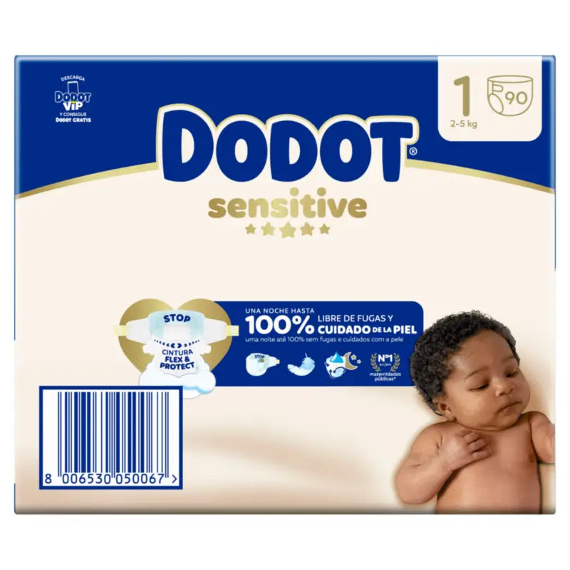 Dodot Sensitive Μέγεθος 1, 2kg-5kg, 90 πάνες