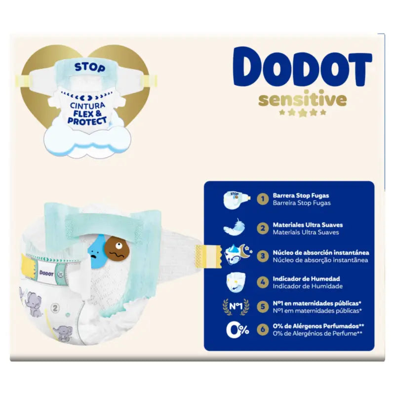 Dodot Sensitive Μέγεθος 2, 4kg-8kg, 88 πάνες