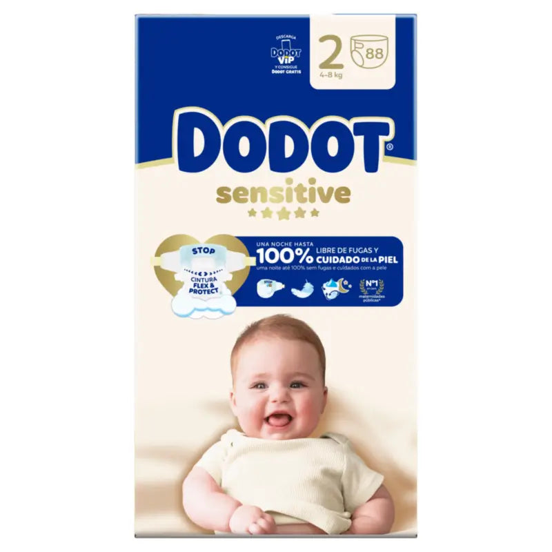 Dodot Sensitive Μέγεθος 2, 4kg-8kg, 88 πάνες