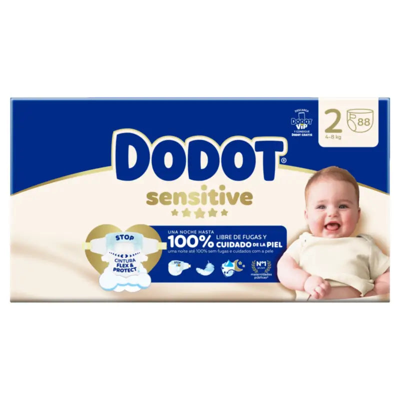 Dodot Sensitive Μέγεθος 2, 4kg-8kg, 88 πάνες
