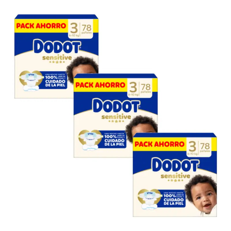 Dodot Πάνες Sensitive Jumbo Pack Μέγεθος 3, 3X78 τεμάχια
