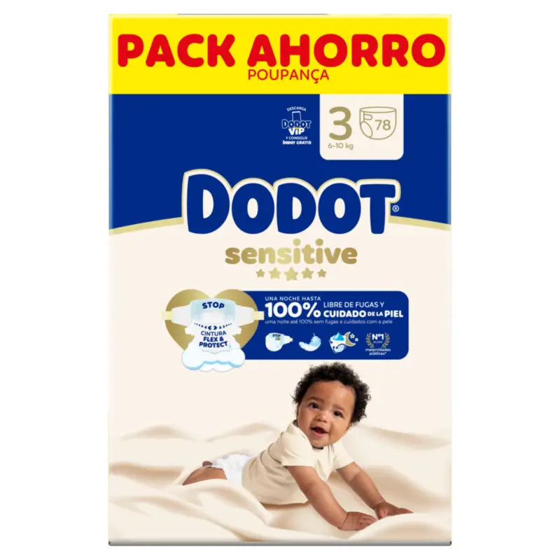 Dodot Sensitive Μέγεθος 3, 6kg-10kg, 78 πάνες