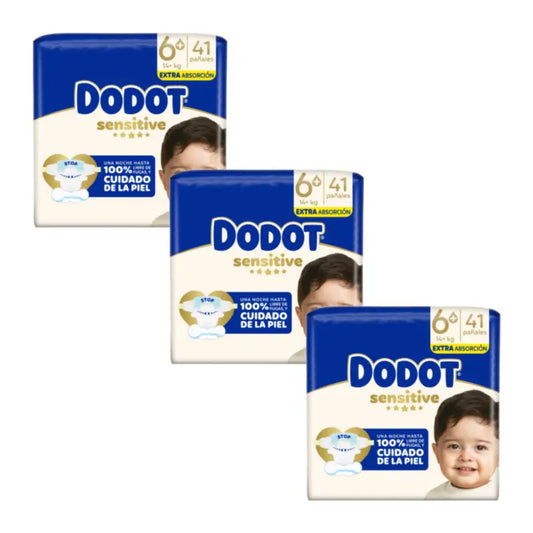 Dodot Sensitive Μέγεθος 6 Extra-Jumbo, 3 x 41 πάνες