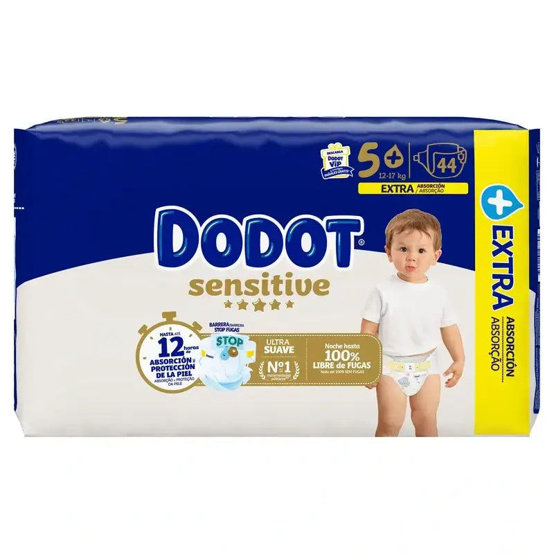 Dodot Sensitive Extra Jumbo Μέγεθος 5, 88 πάνες + Dodot Pure Aqua 288 μωρομάντηλα