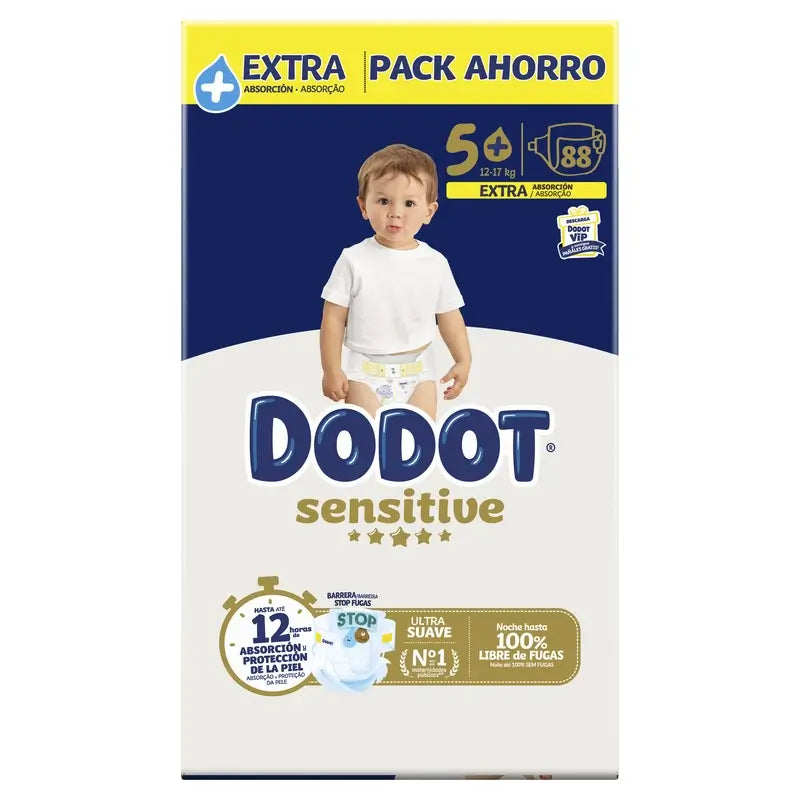 Dodot Sensitive Extra-Box Μέγεθος 5+, 88 πάνες