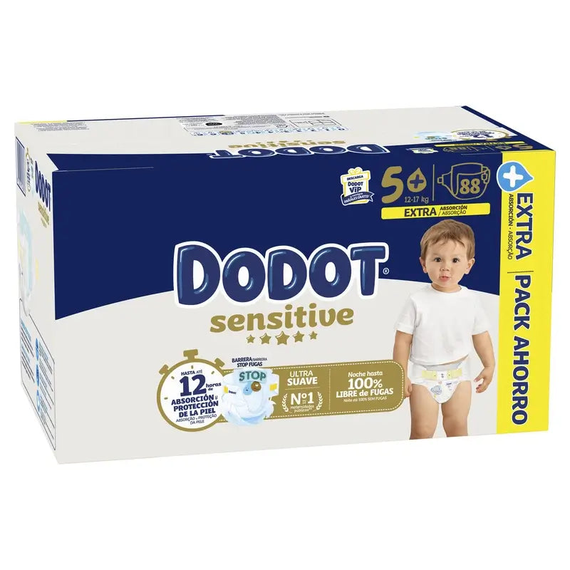 Dodot Sensitive Extra-Box Μέγεθος 5+, 88 πάνες