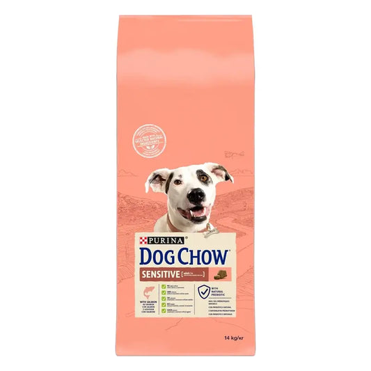 Dog Chow Canine Adult Sensitive Salmon 14Kg, τροφή για σκύλους