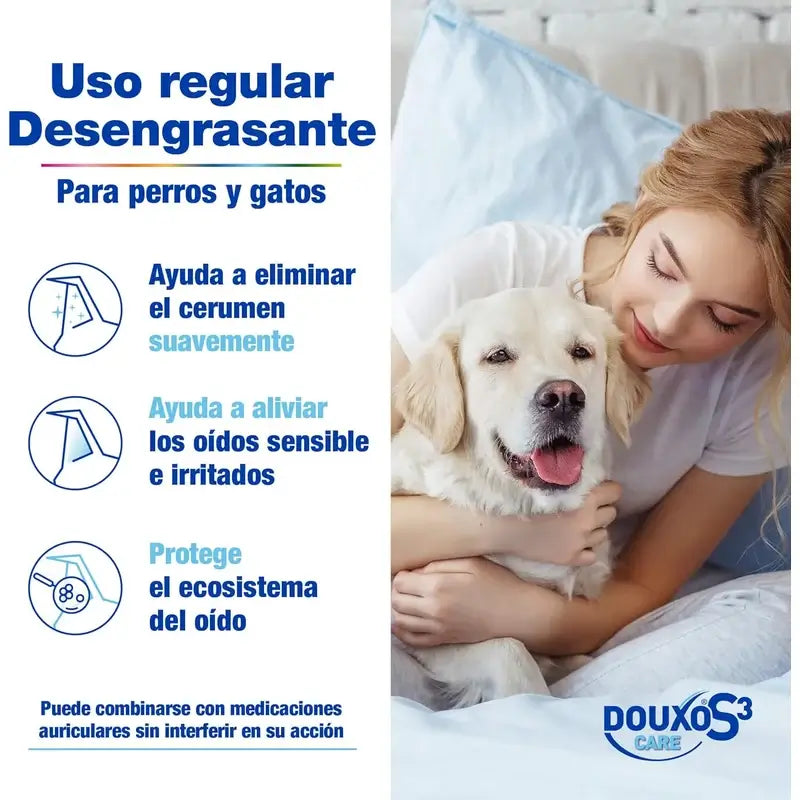 Douxo S3 Care Λοσιόν για τα αυτιά σκύλων και γατών – Για συχνή χρήση, 120 ml