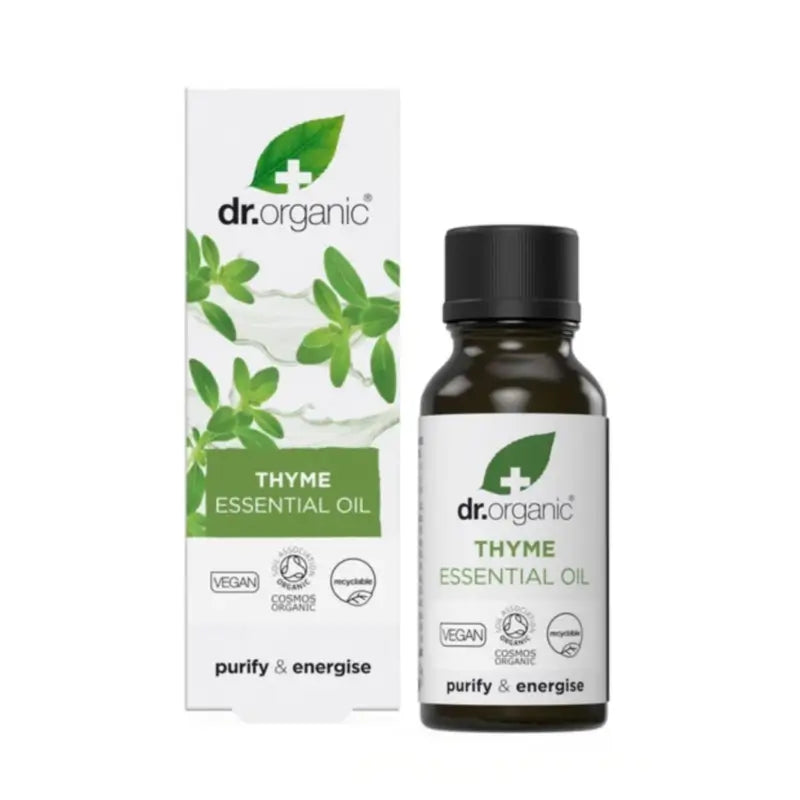 Dr.Organic Αιθέριο έλαιο θυμάρι με θυμόλη, βιολογικό και 100% αγνό, 10 ml