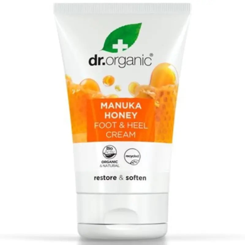 Dr.Organic Κρέμα για τα πόδια και τις φτέρνες με μέλι Μανουκά, 125 ml