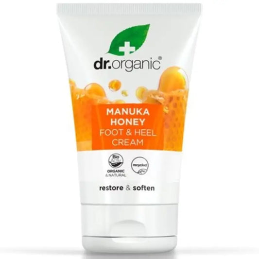 Dr.Organic Κρέμα για τα πόδια και τις φτέρνες με μέλι Μανουκά, 125 ml
