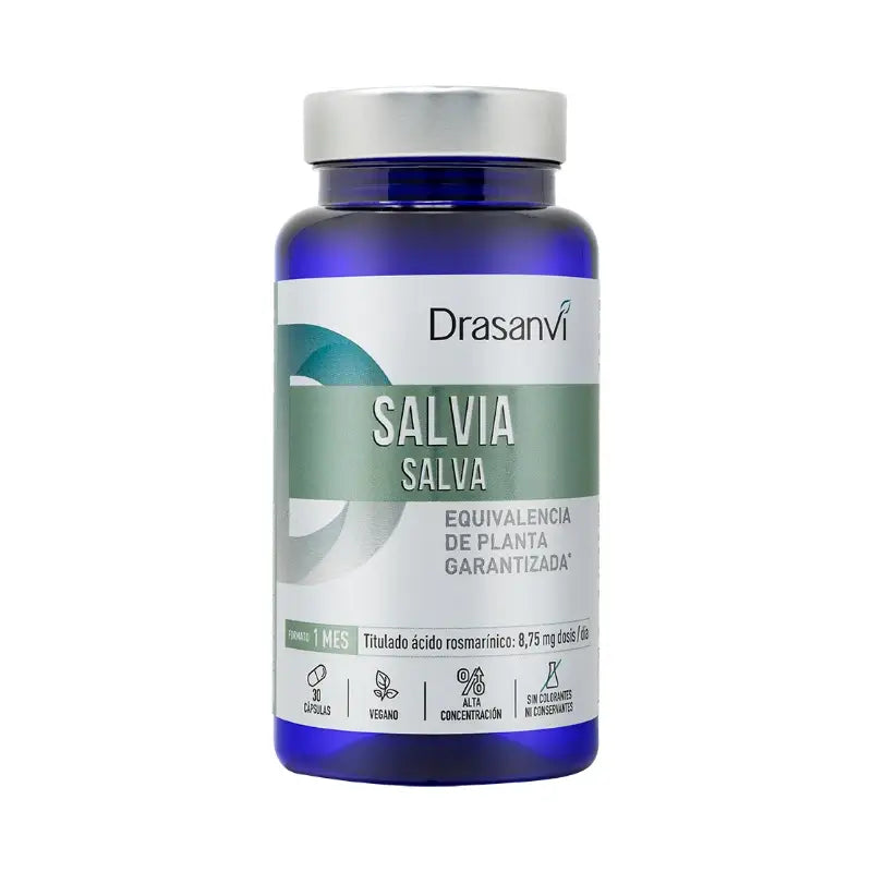 Drasanvi Salvia 30 κάψουλες, συσκευασία Nutrabasicos Drasanvi