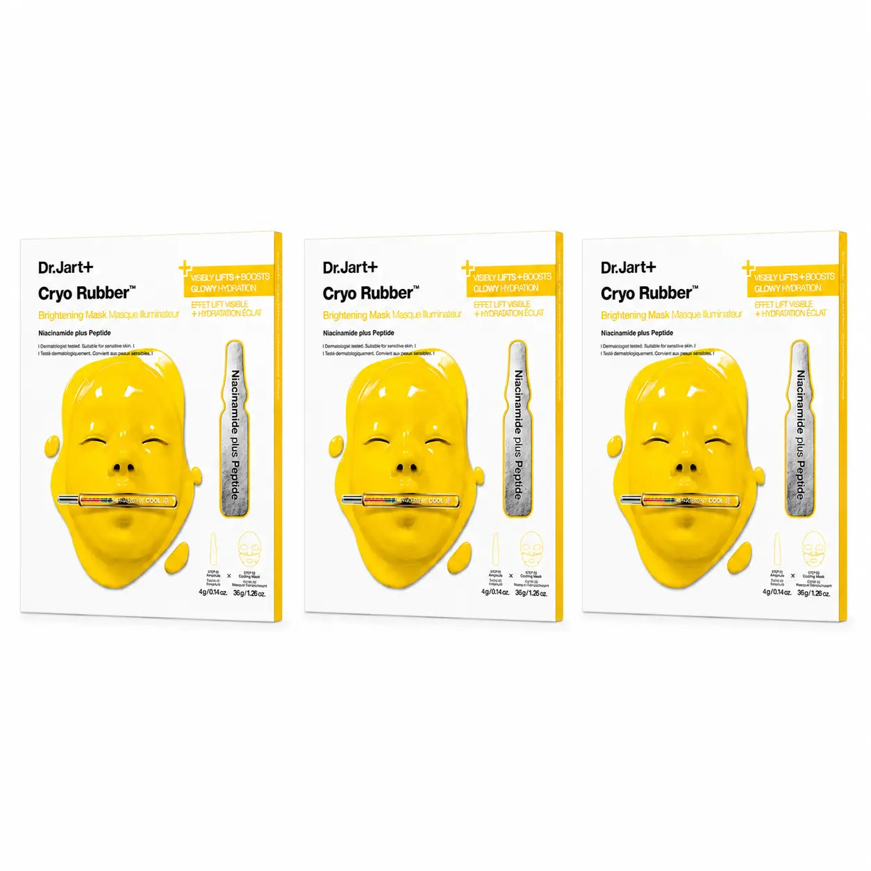 Dr.Jart+ Dr.Jart+ Μάσκα Cryo Rubber Brightening Mask, συσκευασία 3 τεμαχίων